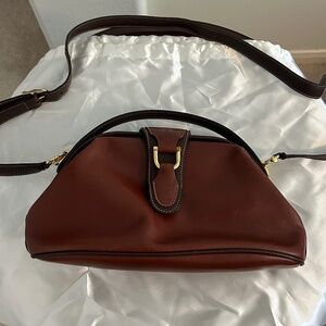 Mark Cross vintage bag; dark brown leather; slightly used